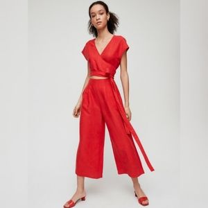 Aritzia Wilfred Brax linen jumpsuit